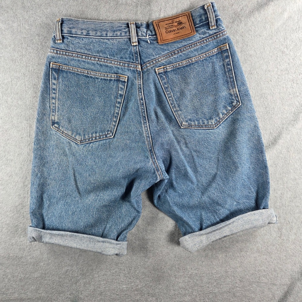 Calvin Klein Denim Shorts Women 10 Blue Vintage 90s High Waisted Made in USA